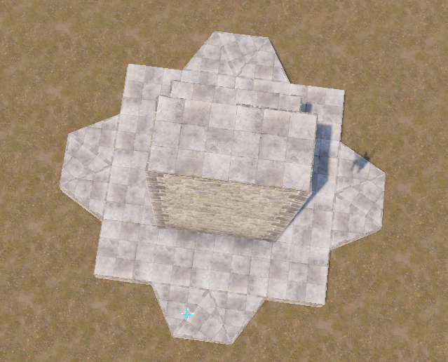 Fondation et murs de la base